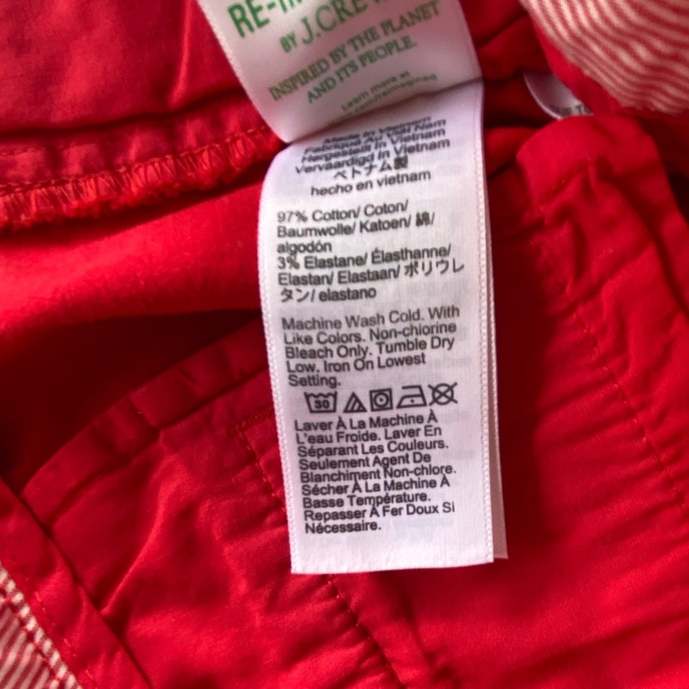 J. Crew Cotton-Blend Chino Shorts, Red Size: 8 - Picture 4 of 8